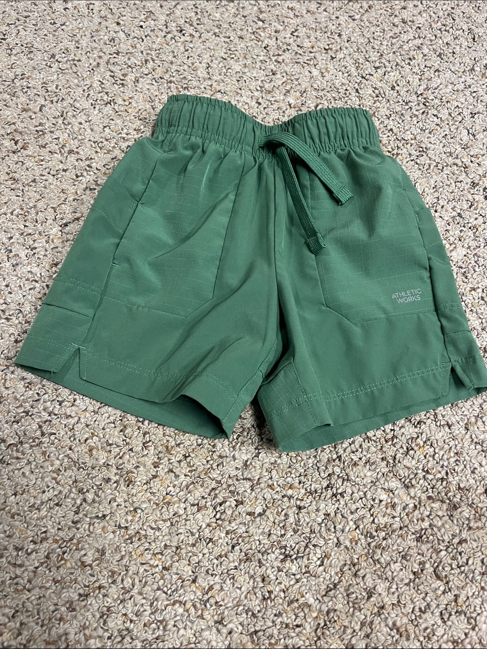 Athletic Works Forest Green Kids Drawstring Shorts